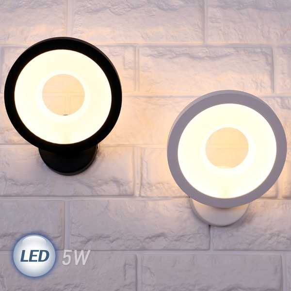 LED 무드 앵글 벽1등 5W (블랙/화이트)