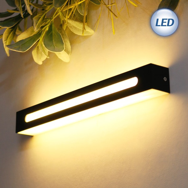 LED 스모키 직사각 벽등 6W (블랙/화이트)